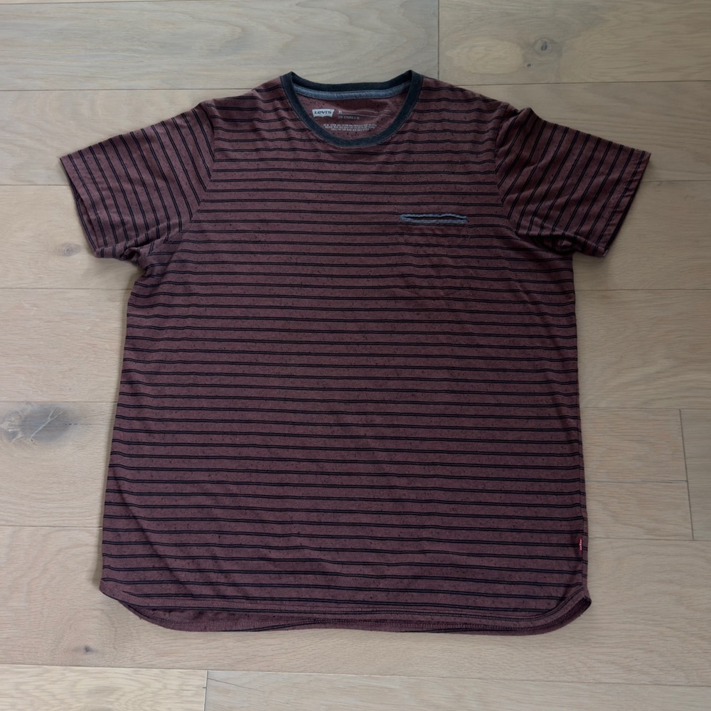 Levi's Levi Strauss & Co Men’s short sleeve striped pocket tee tshirt shirt XL